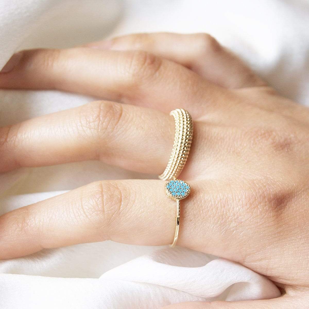 Bagues Dorjoy Bague Cléopatre Turquoise