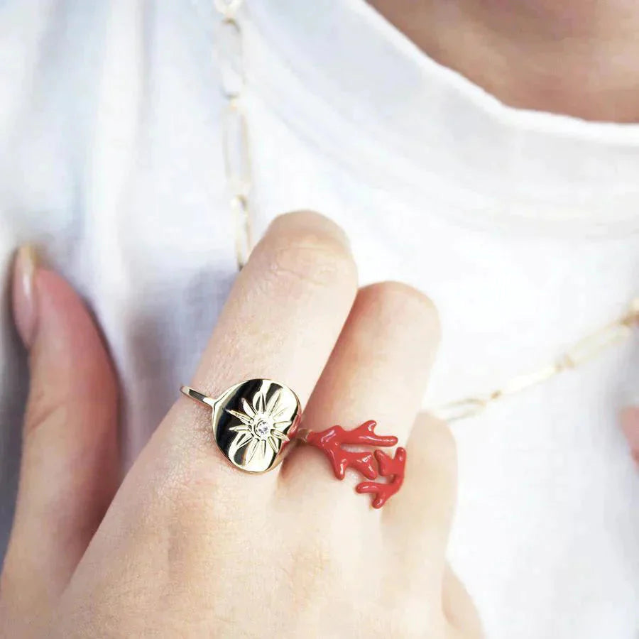 Bagues Dorjoy Bague Corail