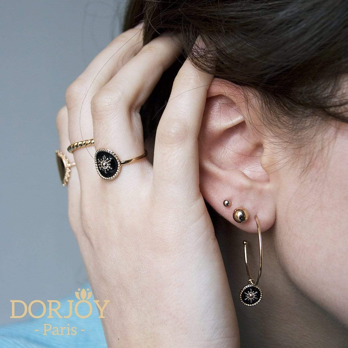 Bagues Dorjoy Bague Helia Noire