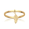 Bagues Dorjoy Bague Plume Pendante