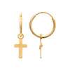 Boucles d'oreilles Dorjoy Boucles d'oreilles créoles Croix