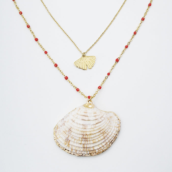Colliers Dorjoy Collier Coquillage et Nuphar