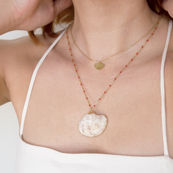 Colliers Dorjoy Collier Coquillage et Nuphar