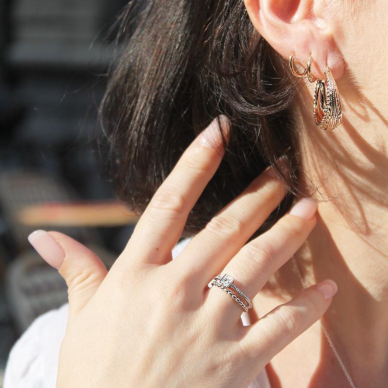 Bagues Dorjoy Bague Carré